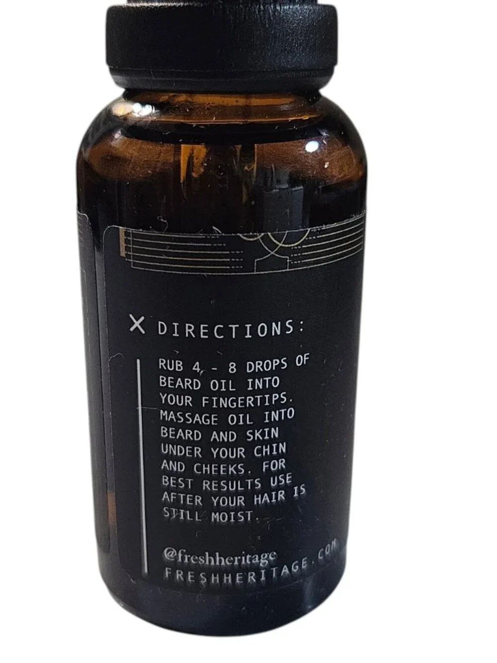 Fresh Heritage Refresh Beard Oil 1 fl oz / 30ml - Natural Organic Grooming